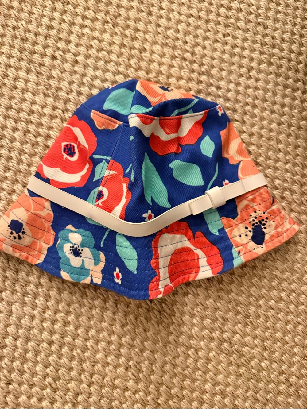 kate spade Blue Floral Bucket Hat with White Trim